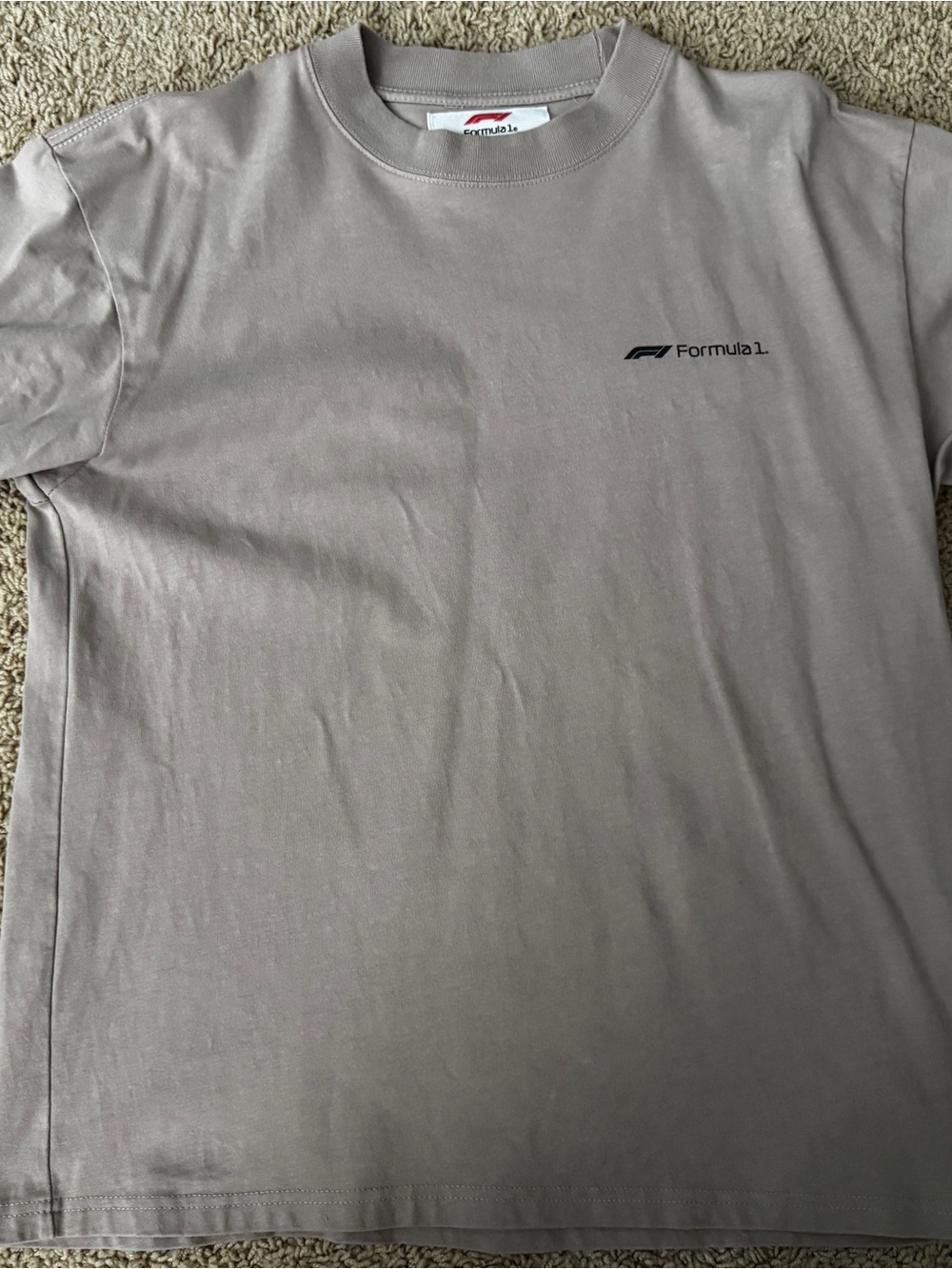 PacSun Formula 1 Short Sleeve Crewneck Tee in Taupe